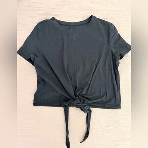 lululemon athletica Black Tie-Front Tee